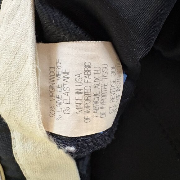 Theory Navy/Plaid Trouser Pant, Size 4 - Picture 5 of 6